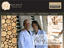 Tablet Screenshot of beckettdentalcare.com